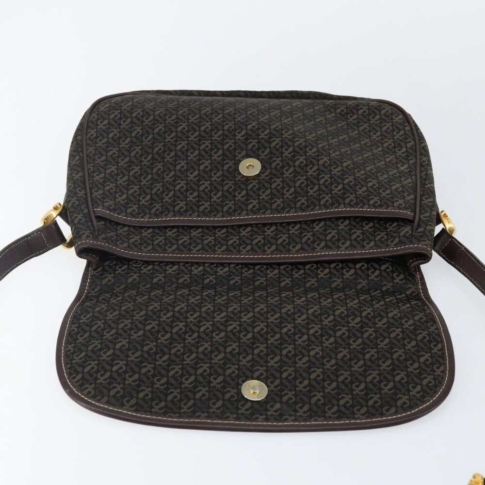 Authentic LOEWE Anagram Shoulder Bag Canvas Brown Gold - Picture 2 of 16